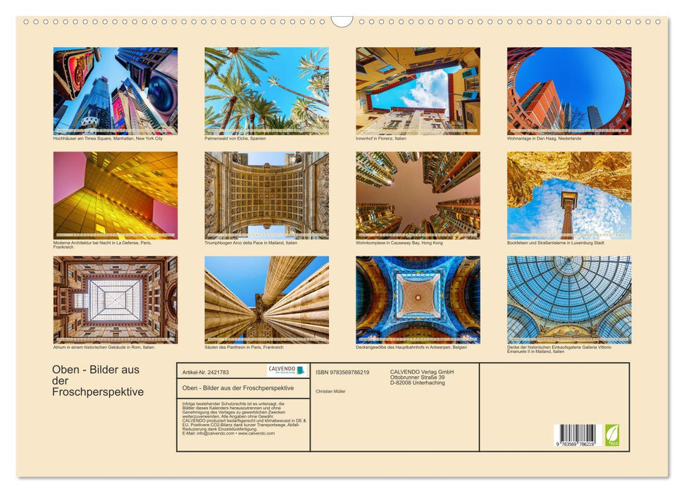 Oben - Bilder aus der Froschperspektive (CALVENDO Wandkalender 2027)