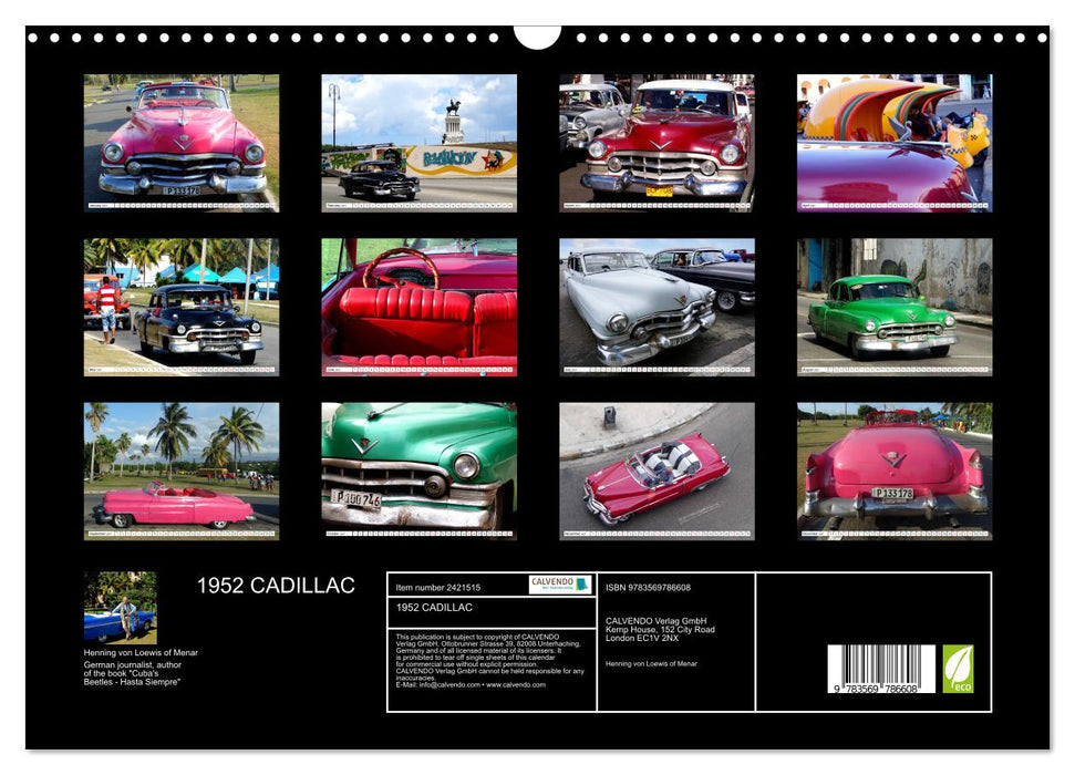 1952 CADILLAC (CALVENDO Monthly Calendar 2027)