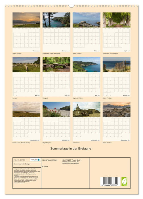 Sommertage in der Bretagne (CALVENDO Premium Wandkalender 2027)