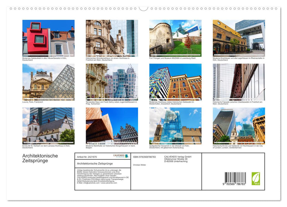 Architektonische Zeitsprünge (CALVENDO Premium Wandkalender 2027)