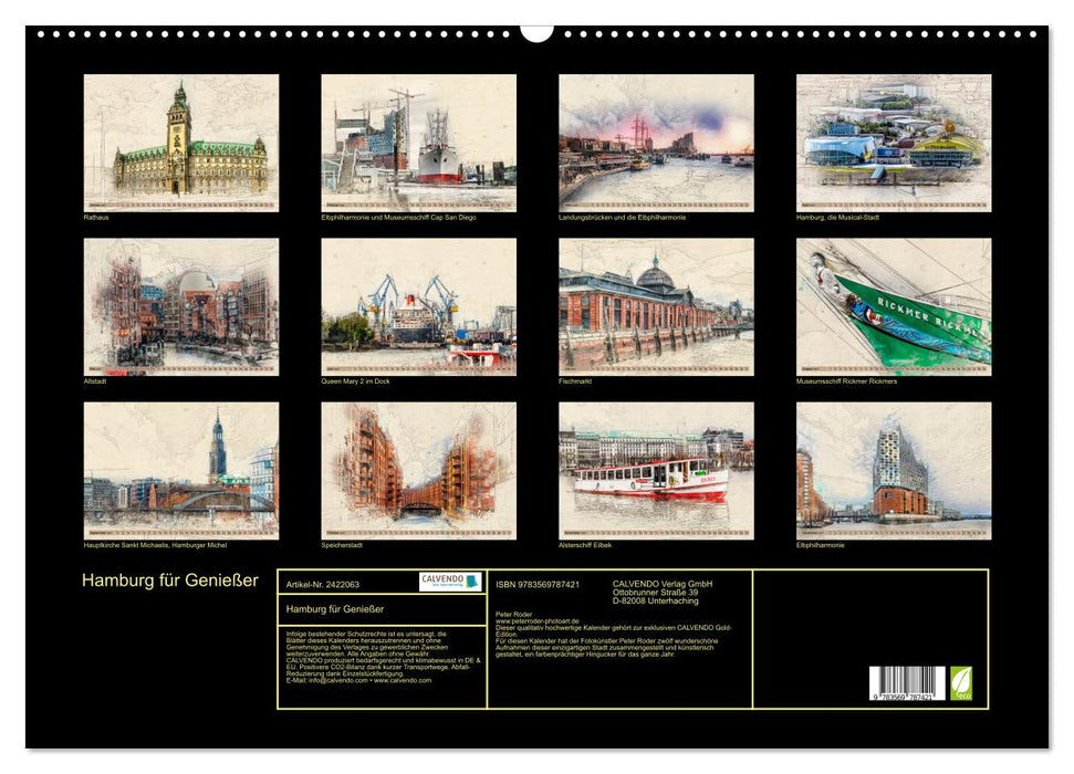 Hamburg für Genießer (CALVENDO Wandkalender 2027)