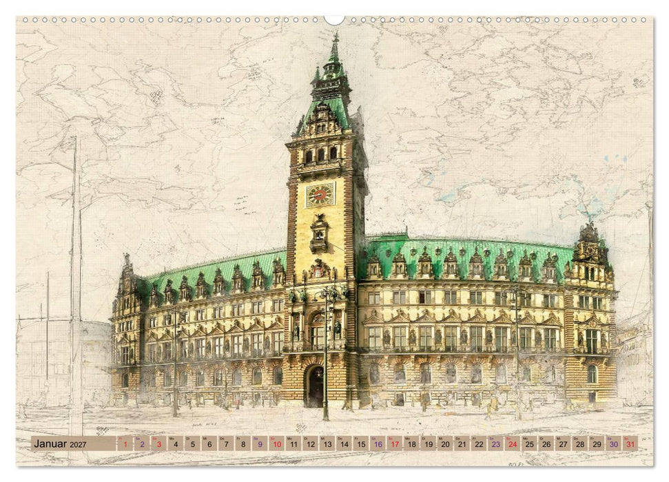 Hamburg für Genießer (CALVENDO Wandkalender 2027)