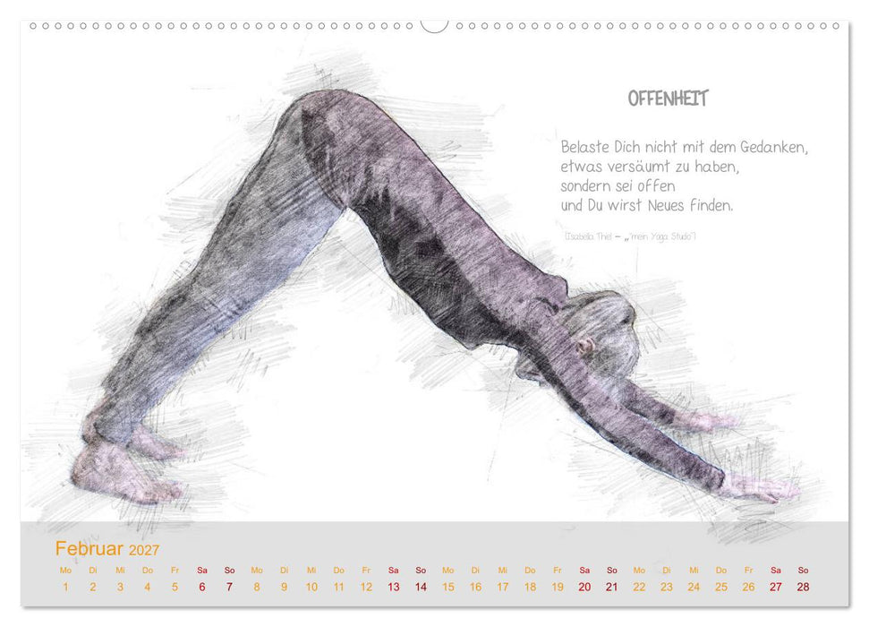 YOGA Inspirationen mit Texten zum Nachdenken (CALVENDO Premium Wandkalender 2027)