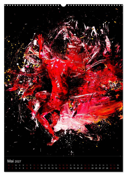 Farbakte - Action Paintings (CALVENDO Premium Wandkalender 2027)