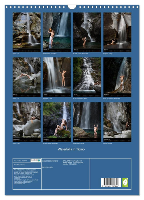 Waterfalls in Ticino (CALVENDO Monthly Calendar 2027)