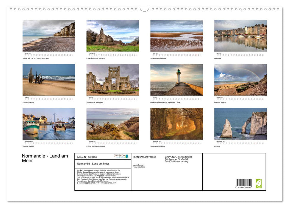 Normandie - Land am Meer (CALVENDO Wandkalender 2027)