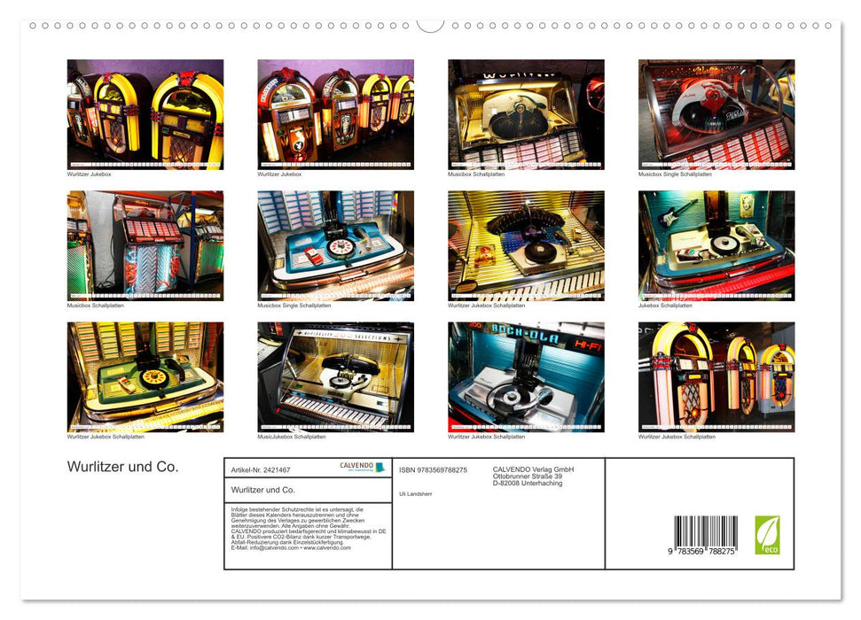 Wurlitzer und Co. (CALVENDO Premium Wandkalender 2027)