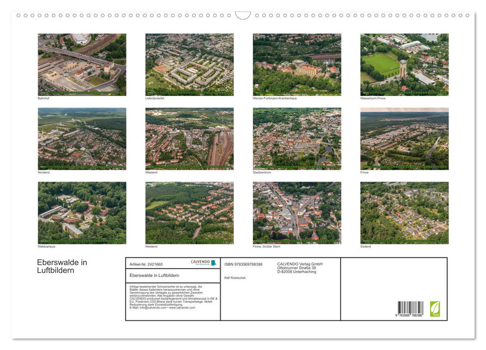 Eberswalde in Luftbildern (CALVENDO Wandkalender 2027)