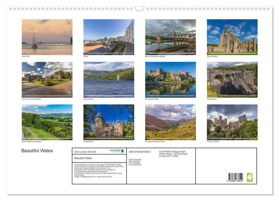 Beautiful Wales (CALVENDO Monthly Calendar 2027)