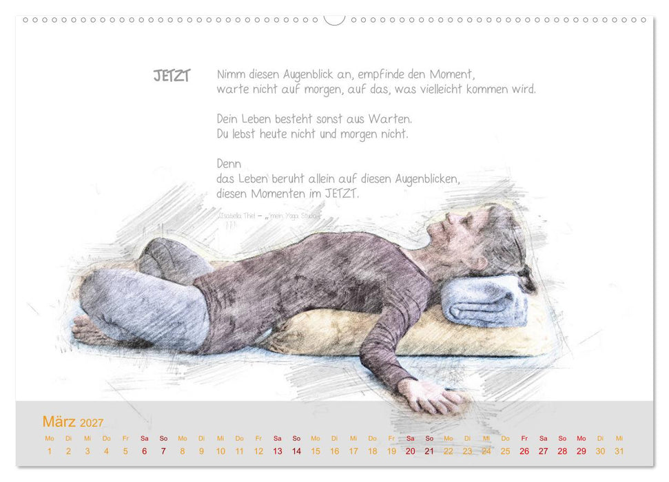 YOGA Inspirationen mit Texten zum Nachdenken (CALVENDO Wandkalender 2027)