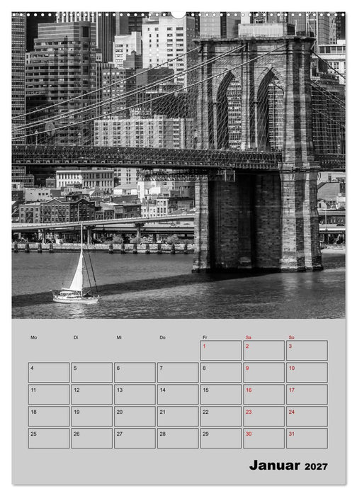 NEW YORK CITY Monochrome Stadtansichten (CALVENDO Premium Wandkalender 2027)