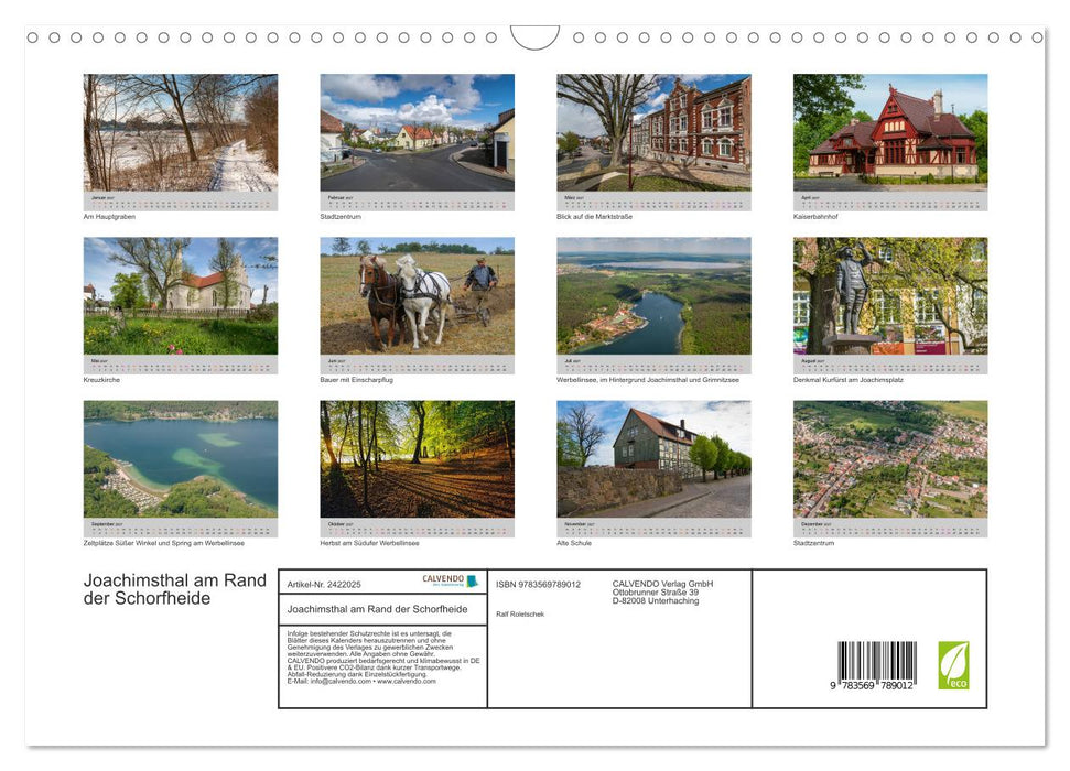 Joachimsthal am Rand der Schorfheide (CALVENDO Wandkalender 2027)