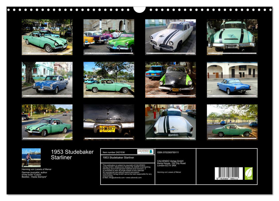 1953 Studebaker Starliner (CALVENDO Monthly Calendar 2027)