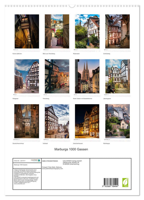 Marburgs 1000 Gassen (CALVENDO Premium Wandkalender 2027)