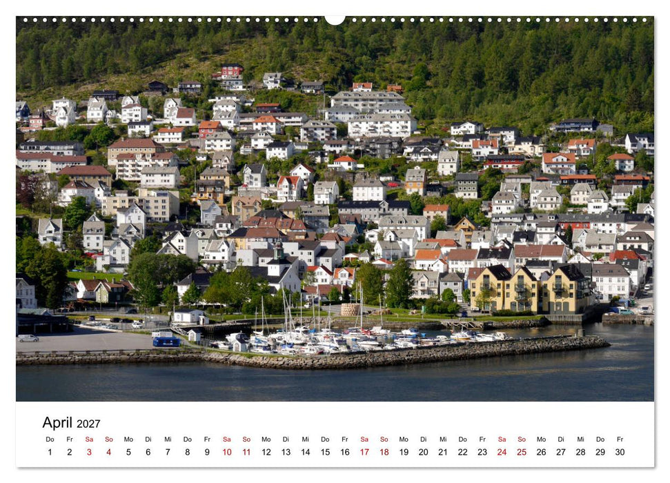 Norwegens Hafenstädte - Alesund - Honningsvag - Geiranger - Bergen (CALVENDO Premium Wandkalender 2027)