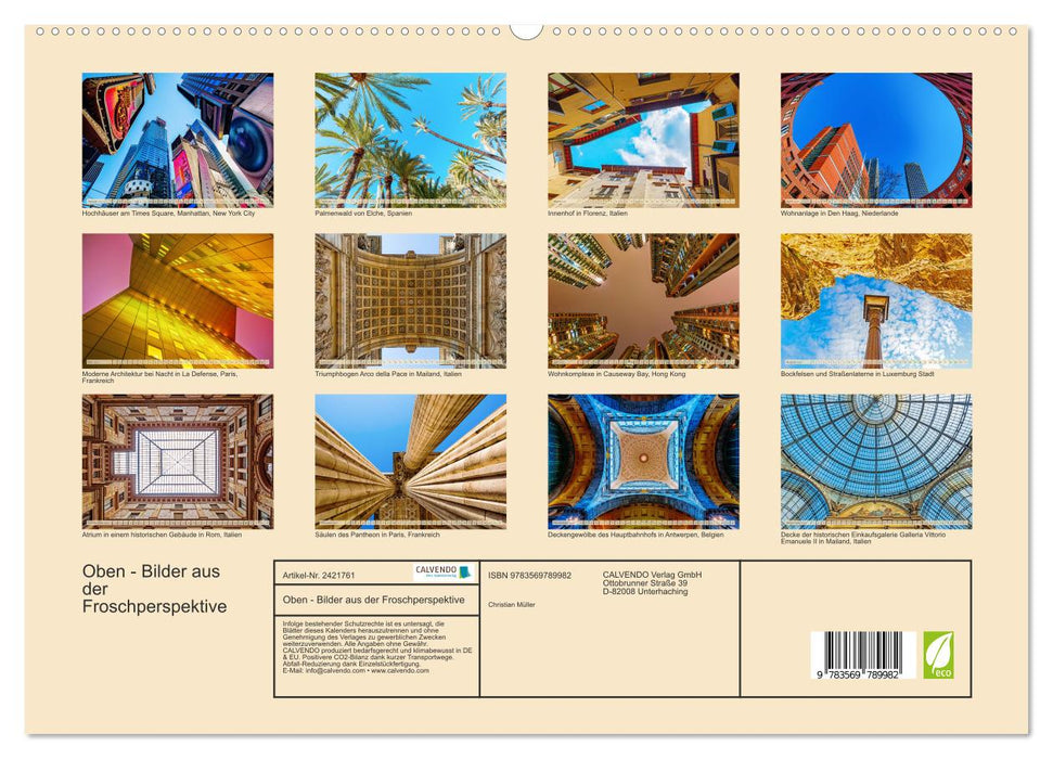 Oben - Bilder aus der Froschperspektive (CALVENDO Premium Wandkalender 2027)