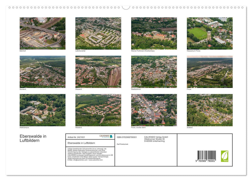 Eberswalde in Luftbildern (CALVENDO Premium Wandkalender 2027)