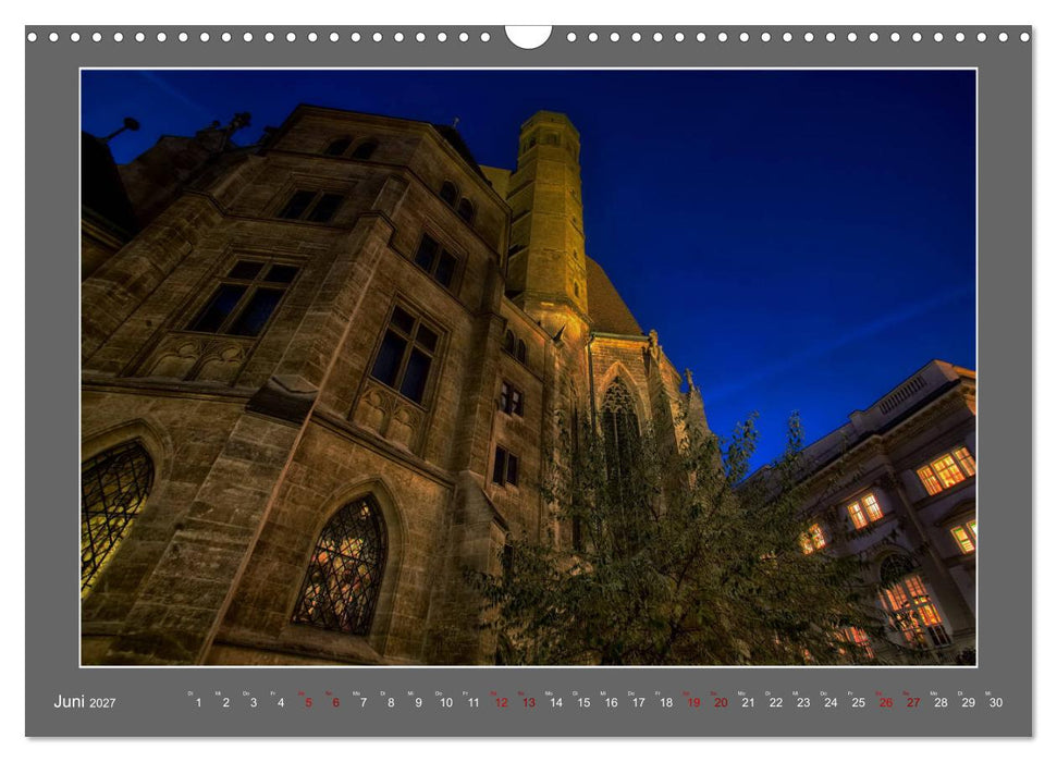 Großstadtabend - Die blaue Stunde in Wien (CALVENDO Wandkalender 2027)