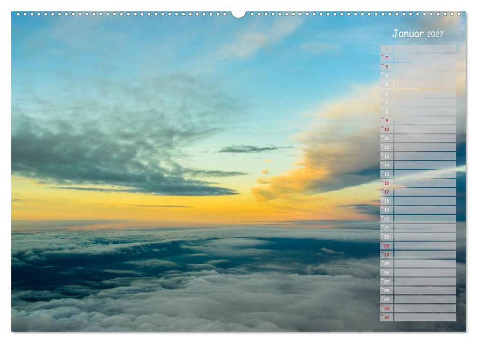 Colours of Flight - Stimmungen über den Wolken (CALVENDO Wandkalender 2027)