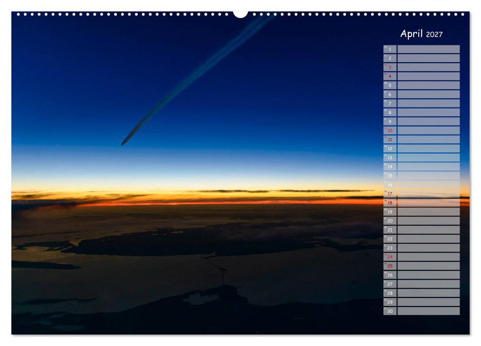 Colours of Flight - Stimmungen über den Wolken (CALVENDO Wandkalender 2027)