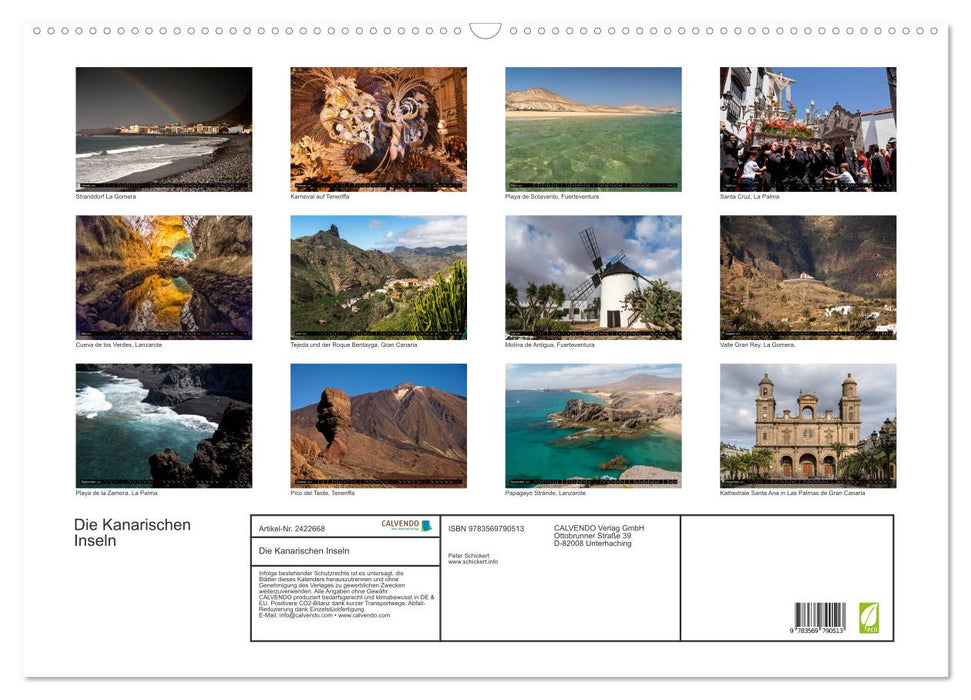 Die Kanarischen Inseln (CALVENDO Wandkalender 2027)