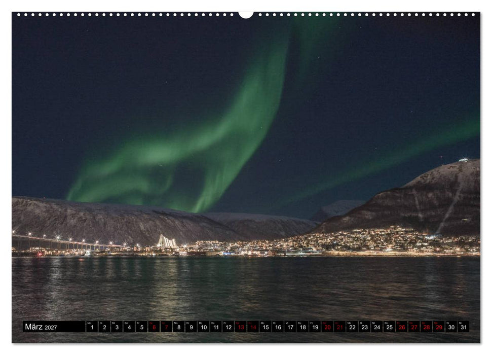 Aurora borealis - Magische Polarlichtnächte in Island und Norwegen (CALVENDO Wandkalender 2027)
