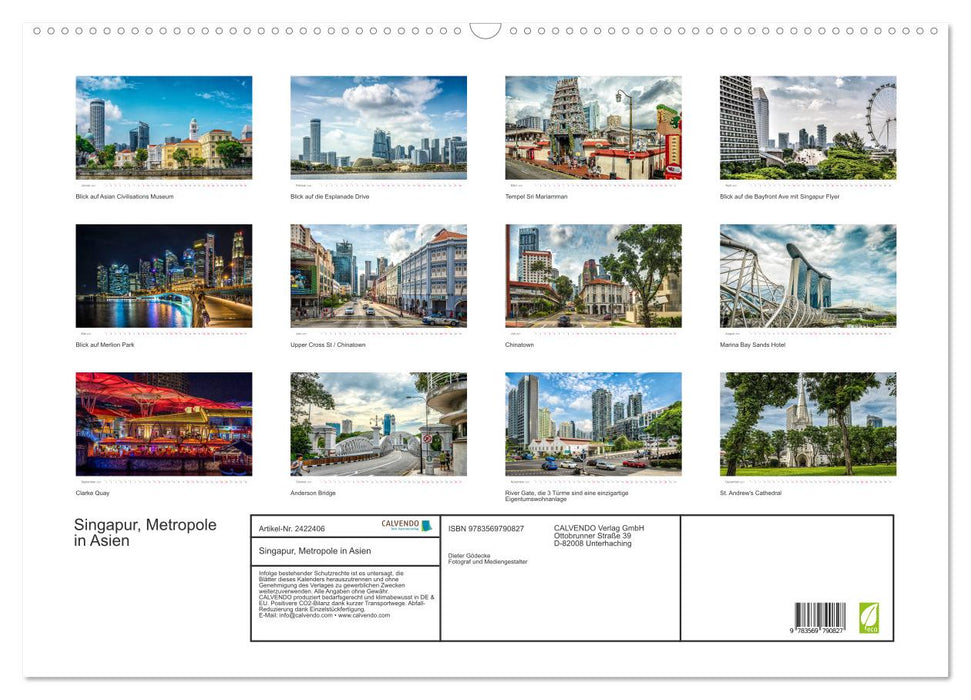 Singapur, Metropole in Asien (CALVENDO Wandkalender 2027)