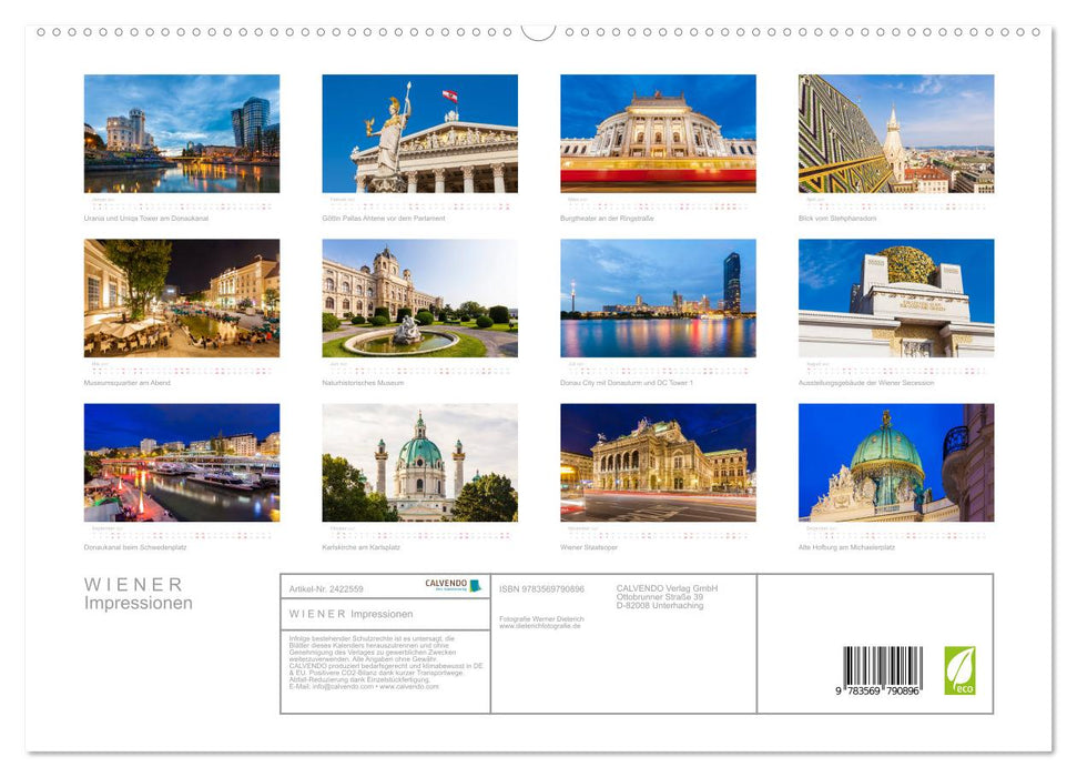W I E N E R Impressionen (CALVENDO Premium Wandkalender 2027)