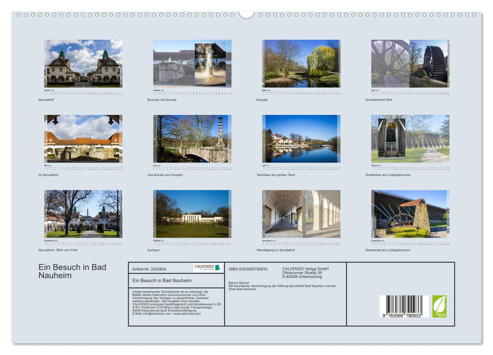 Ein Besuch in Bad Nauheim (CALVENDO Premium Wandkalender 2027)