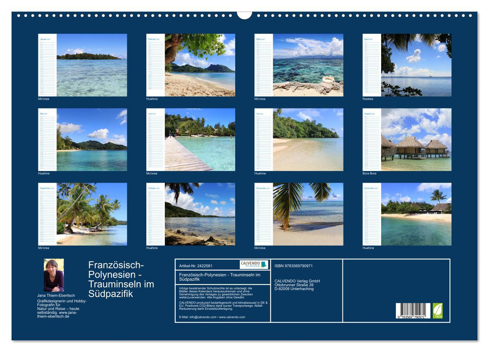 Französisch-Polynesien - Trauminseln im Südpazifik (CALVENDO Wandkalender 2027)