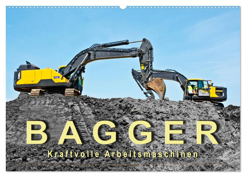 Bagger - kraftvolle Arbeitsmaschinen (CALVENDO Wandkalender 2027)