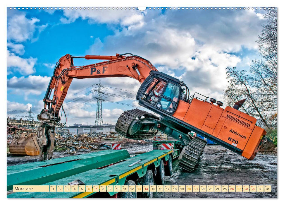 Bagger - kraftvolle Arbeitsmaschinen (CALVENDO Wandkalender 2027)