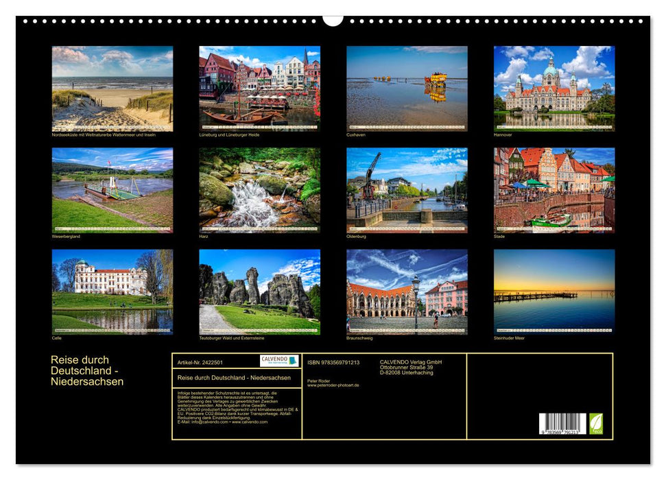 Reise durch Deutschland - Niedersachsen (CALVENDO Wandkalender 2027)