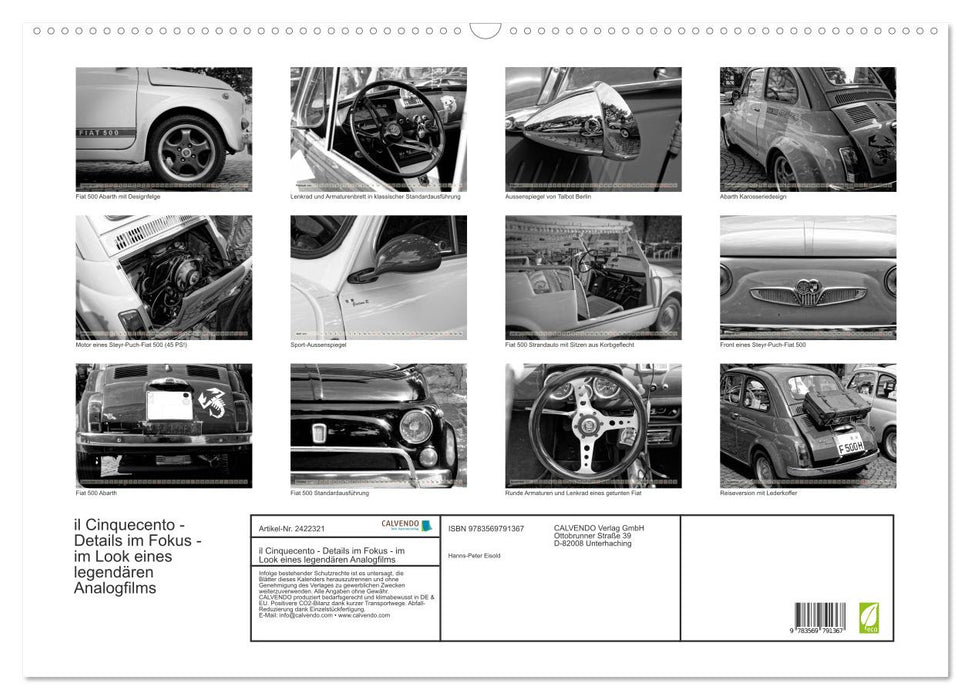 il Cinquecento - Details im Fokus - im Look eines legendären Analogfilms (CALVENDO Wandkalender 2027)