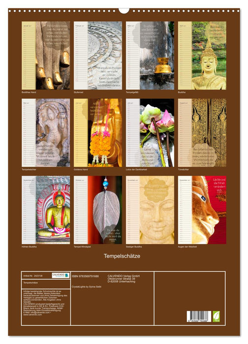 Tempelschätze (CALVENDO Wandkalender 2027)