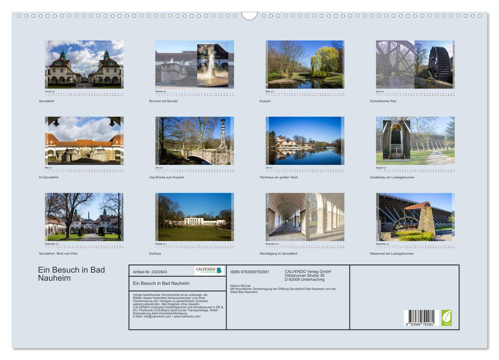 Ein Besuch in Bad Nauheim (CALVENDO Wandkalender 2027)