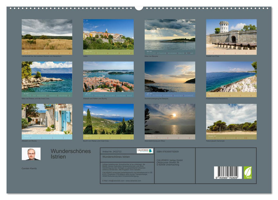 Wunderschönes Istrien (CALVENDO Premium Wandkalender 2027)