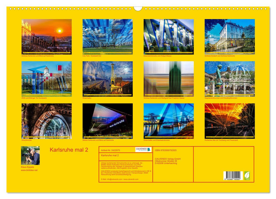 Karlsruhe mal 2 (CALVENDO Wandkalender 2027)