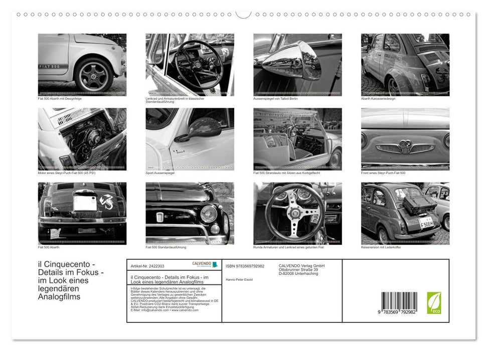 il Cinquecento - Details im Fokus - im Look eines legendären Analogfilms (CALVENDO Premium Wandkalender 2027)