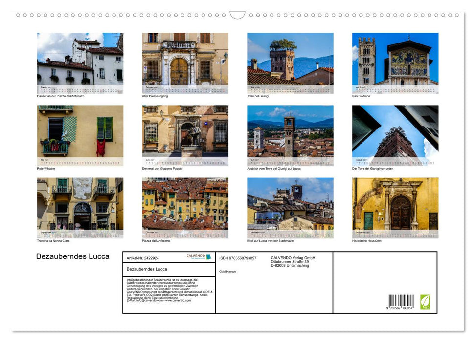 Bezauberndes Lucca (CALVENDO Wandkalender 2027)