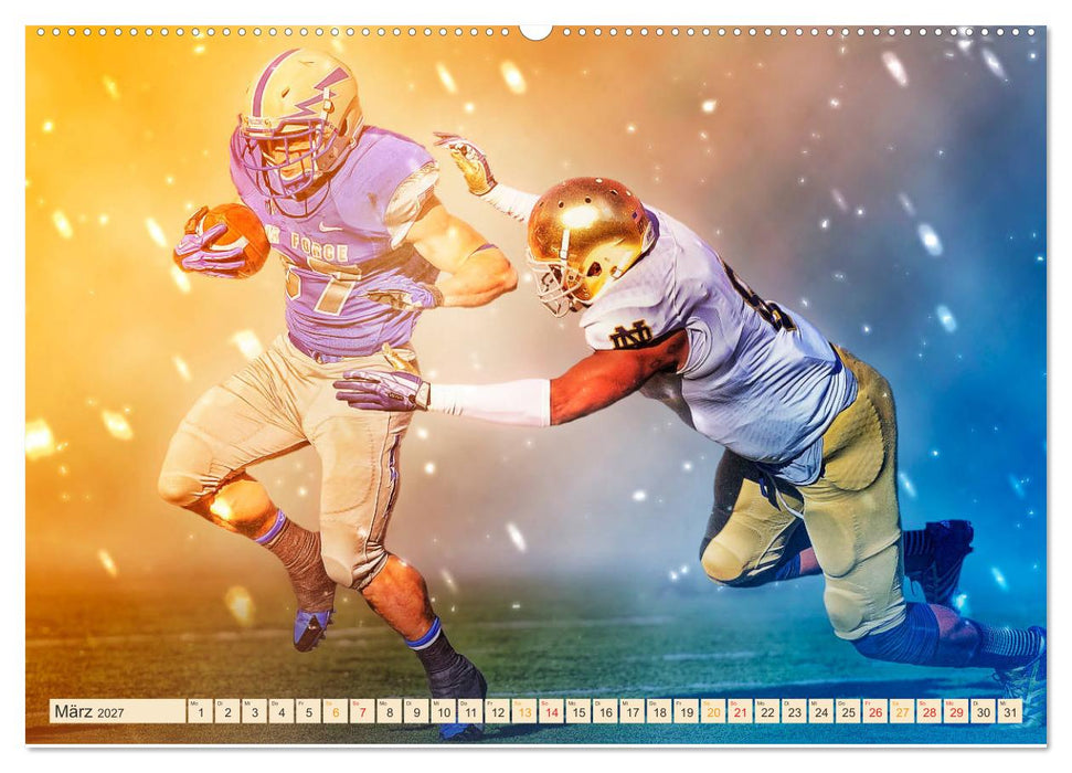 American Football - Fight (CALVENDO Premium Wandkalender 2027)