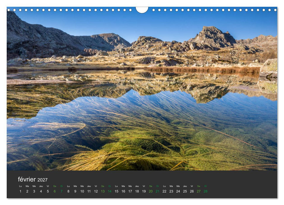Lacs de montagne. Miroir des cimes (CALVENDO Calendrier mensuel 2027)