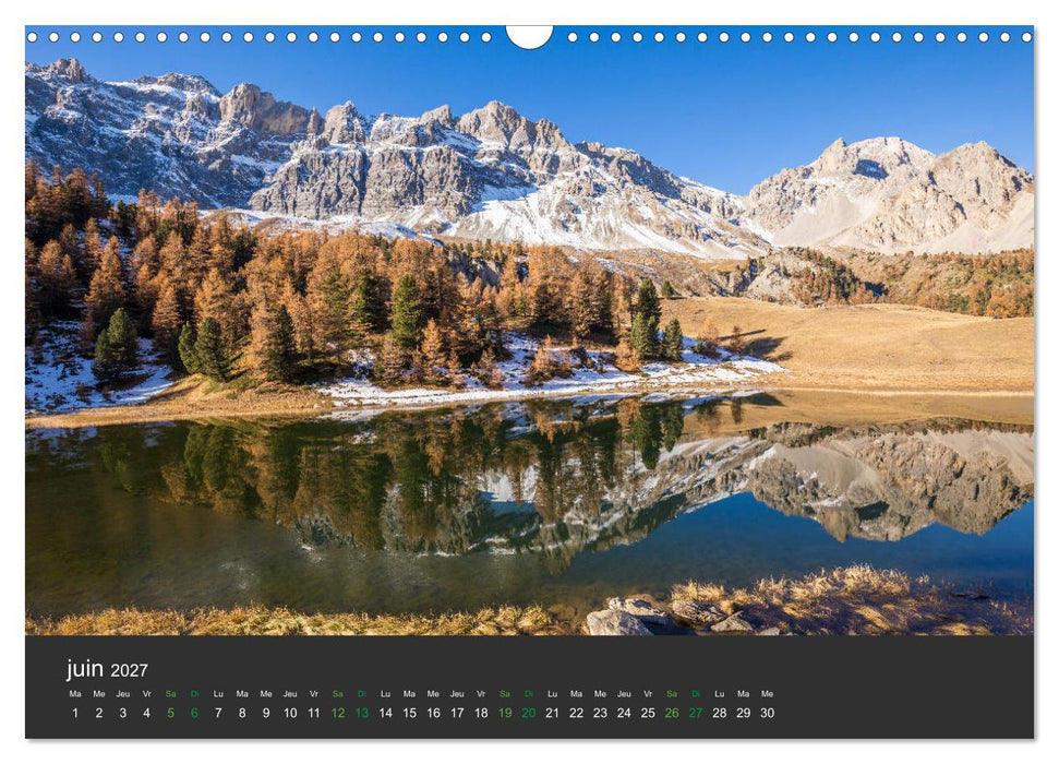Lacs de montagne. Miroir des cimes (CALVENDO Calendrier mensuel 2027)