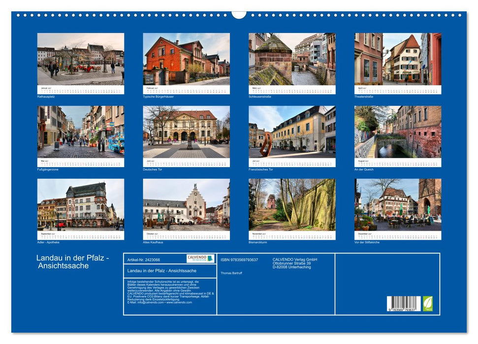 Landau in der Pfalz - Ansichtssache (CALVENDO Wandkalender 2027)