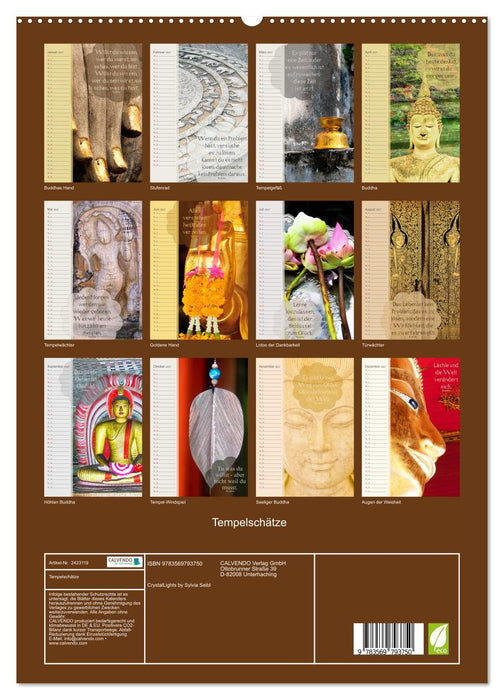 Tempelschätze (CALVENDO Premium Wandkalender 2027)