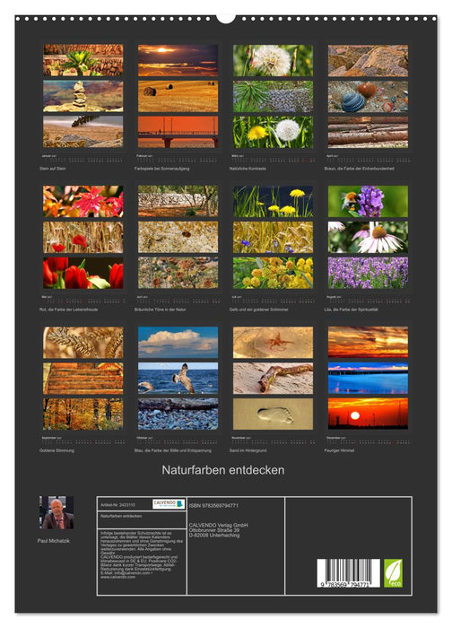 Naturfarben entdecken (CALVENDO Premium Wandkalender 2027)