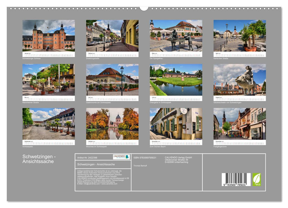 Schwetzingen - Ansichtssache (CALVENDO Premium Wandkalender 2027)