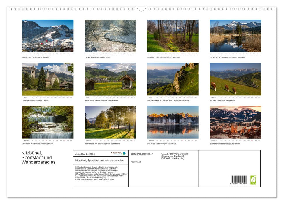 Kitzbühel, Sportstadt und Wanderparadies (CALVENDO Wandkalender 2027)