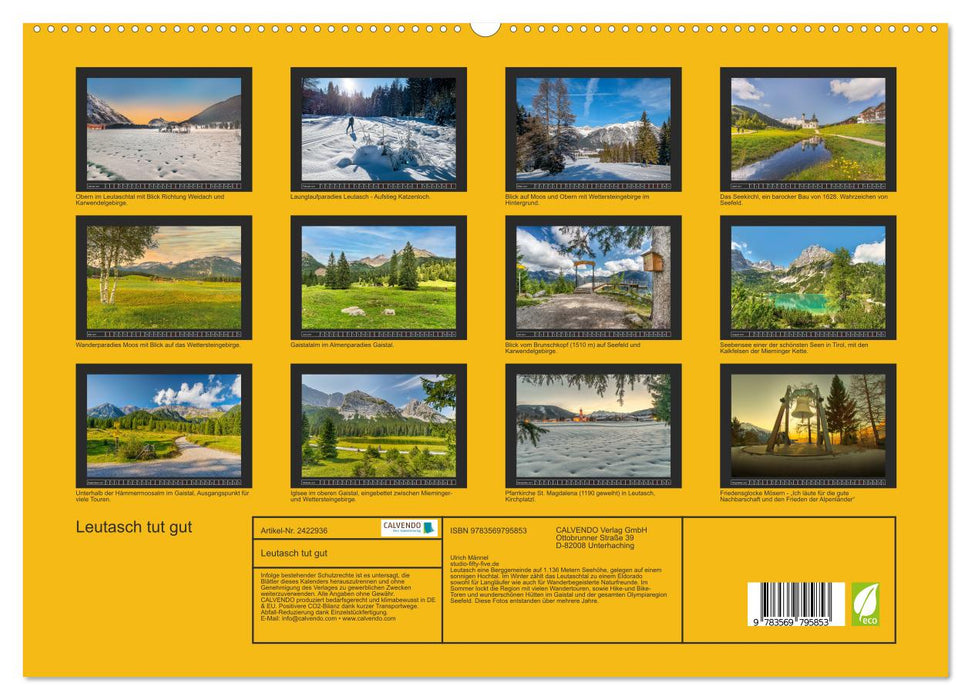 Leutasch tut gut (CALVENDO Wandkalender 2027)