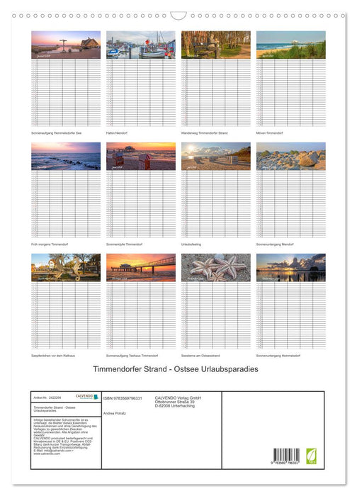 Timmendorfer Strand - Ostsee Urlaubsparadies (CALVENDO Wandkalender 2027)